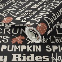 Fall-Elujah - Fall Autumn Typography Text Words Black Large