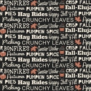 Fall-Elujah - Fall Autumn Typography Text Words Black Small