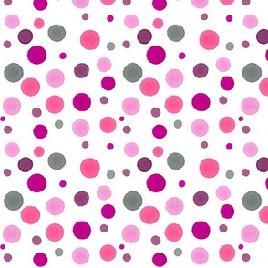 Inky Pink and Gray Dots