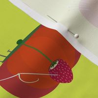 needles_ pins and strawberries - yellow green