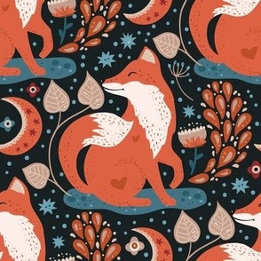 Fox Floral Scandinavian Forest