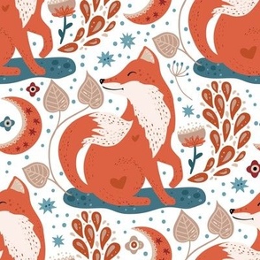 Fox Floral Scandinavian Forest