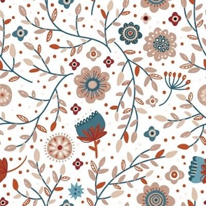 Fall Flower Floral Scandinavian Forest