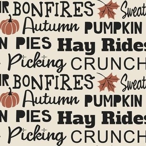 Fall-Elujah - Fall Autumn Typography Text Words Ivory Regular