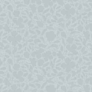 medium-Monochrome light blue grey 180 10 florals embossed on tiny chevron textured backround
