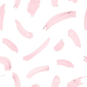 Brushstroke Splash in Baby Pink + White