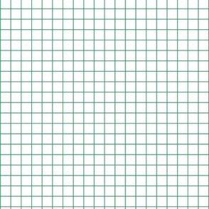 Grid Paper in White + Kelly Green