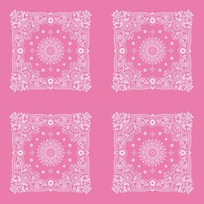 Aurora Bandanna-Four Square-Bubble Gum Palette-Medium Scale