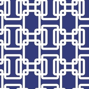 lattice work - Blue