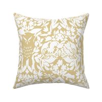 damask wild white on tan