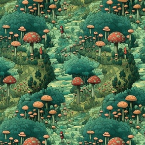 Mushroom Forest and Rivers