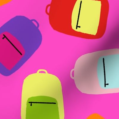 Multicolor Backpacks on Barbie Pink_3x