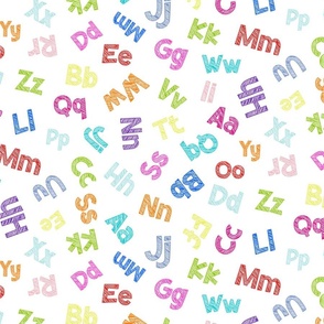 Multicolor Chalky Alphabet on White_2x