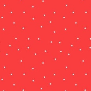 Holiday Christmas Bright Red Polka Dots