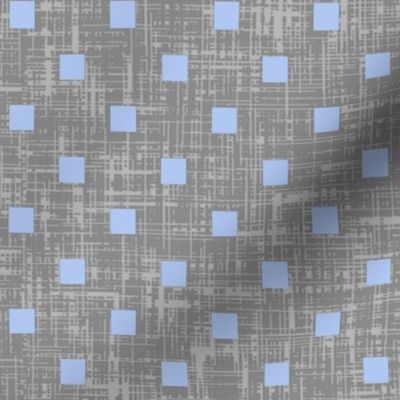 Pale Blue Particles on Gray Linen Weave by Su_G_©SuSchaefer