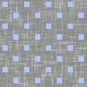 Pale Blue Particles on Gray Linen Weave by Su_G_©SuSchaefer