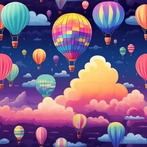 Floating Among the clouds 5 - hot air Balloons