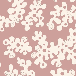 Amoeba Pastel rose background