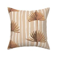 Stripey Palm in nude in off-white