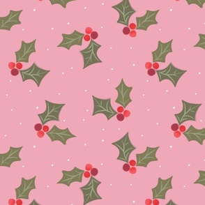 Barbie Christmas Pink Holly
