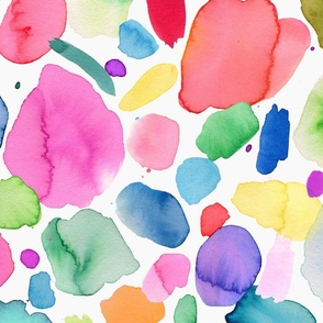 Watercolor joy Abstract Multicolor Brush stroke Rainbow Jumbo Large