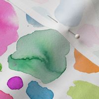 Watercolor joy Abstract Multicolor Brush stroke Rainbow Medium