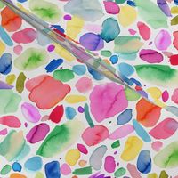 Watercolor joy Abstract Multicolor Brush stroke Rainbow Small