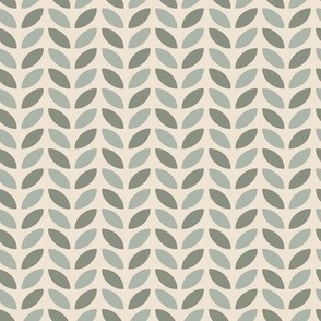 Scandi Leaves | Mint Green and Cream | Simple Geometric Design