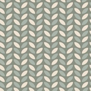 Scandi Leaves | Cream and Mint Green | Simple Geometric Design