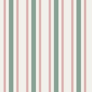 (L) vertical duo stripes in green and pink Large scale