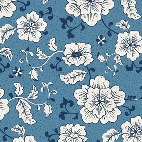 Chinoiserie Floral blue M