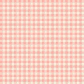 Striped Plaid Peach and Cream Small Scale Blender coordinate pattern