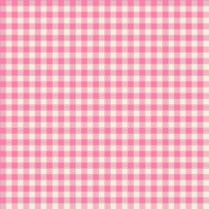 Striped Plaid Pink and Cream Small Scale Blender coordinate pattern