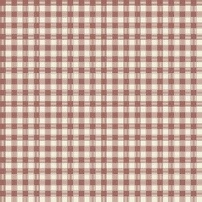 Striped Plaid Light Brown and Cream Small Scale Blender coordinate pattern