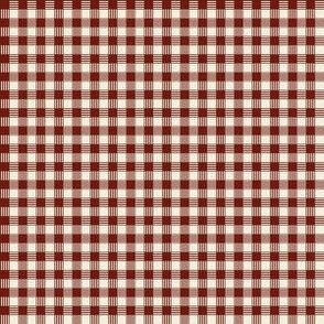 Striped Plaid Brown and Cream Small Scale Blender coordinate pattern