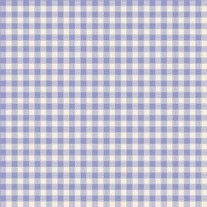 Striped Plaid Periwinkle and Cream Small Scale Blender coordinate pattern