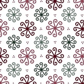 Peppermint Swirls Christmas Design (on White)