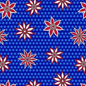 17x17 Cool American Flowers - great for apparel/home decor!