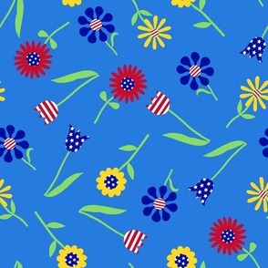 18x18 4th of July Garden - Fun for apparel and home decor!