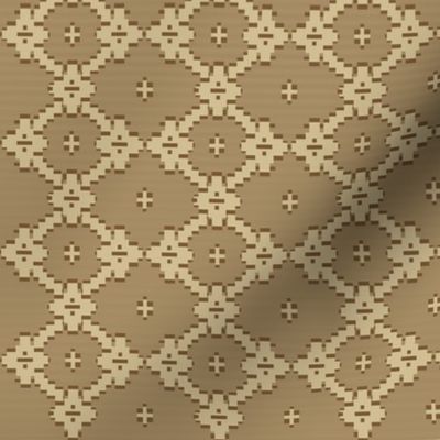 Retro Diamond Brown Pattern