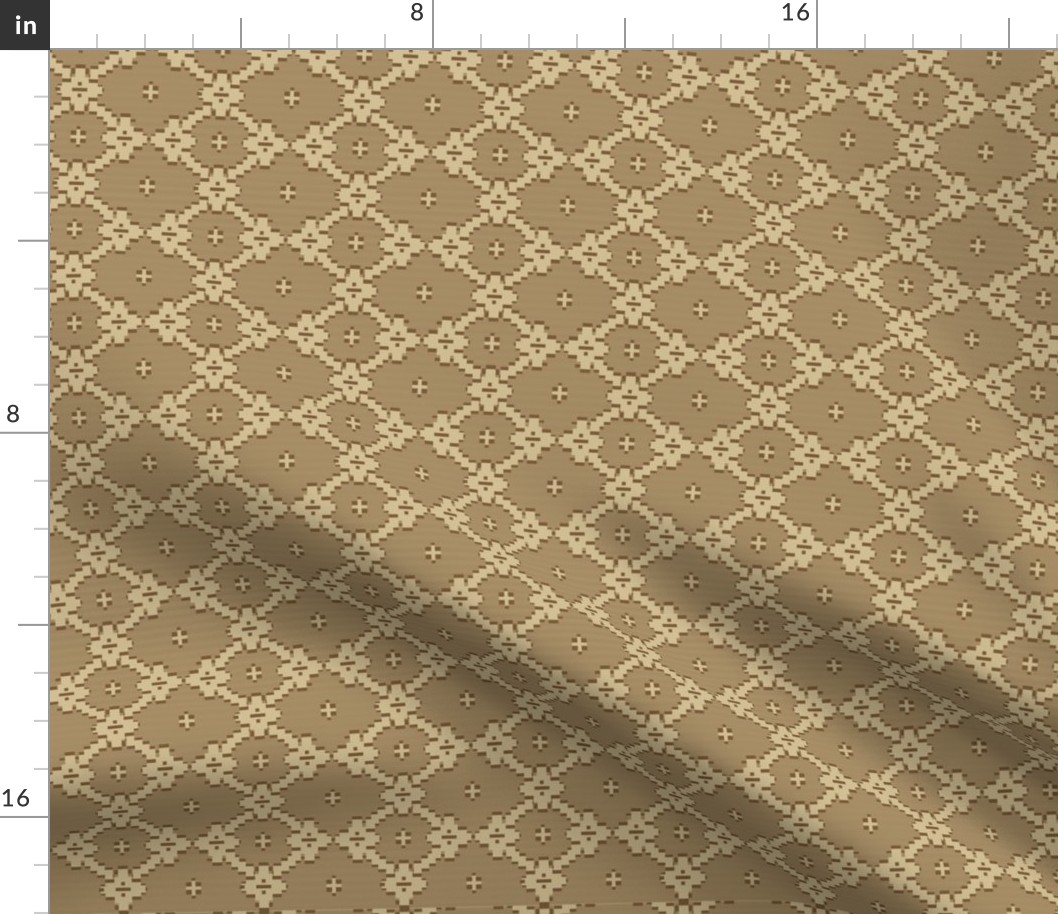 Retro Diamond Brown Pattern