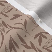 Coffee drawing  leaves composition  - FABRIC