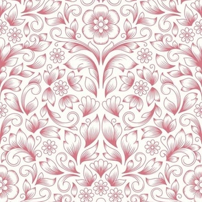 2835 B Large - hand drawn damask flowers 