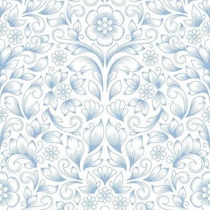 2835 C Large - hand drawn damask flowers 