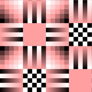 Monochromatic Peach Checkerboard (no AI)