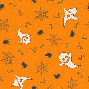 Halloween spirit decoration pattern 2 orange