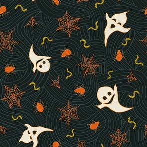 Halloween spirit decoration pattern 2 black