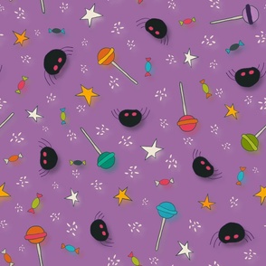 Halloween spirit decoration pattern 4 purple