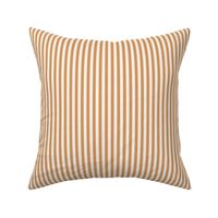 Classic Pinstripe Camel and Ivory Vertical Stripes quarter inch 64 mm