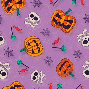 Halloween spirit decoration pattern 5 Purple